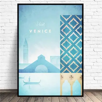 Veneția Minimalist Călătorie Canvas Wall Art Print Modern, Poster De Perete Imagini Living Decorul Camerei