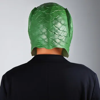 Verde Cap De Pește Acoperit Capul Masca Halloween Amuzant Cosplay Costum Masca Unisex Pentru Adulti Petrecere De Carnaval Cosplay Prop