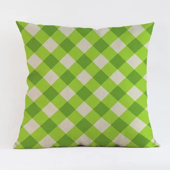 Verde Pleduri Geometrice Frunze Stripe Print Decorativ Pernele de Acoperire Pentru Canapeaua Stil Printesa Lenjerie de pat din Bumbac Pernă de Caz 45*45cm