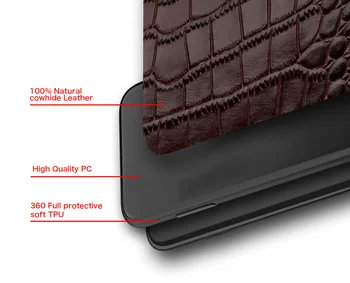 Veritabil Caz de Piele pentru Xiaomi Poco M3 X3 NFC F2 Pro Mi 10T Pro 10T Lite 10 9 9M A3 Acoperire Pentru Redmi Nota 9 Pro 9s 8T Nota 8 pro