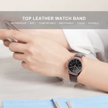 Veritabilă Bandă de Piele Pentru Samsung Galaxy Watch 3 45mm 41mm Oficial Curea de Ceas din Piele Pentru Galaxy Watch 45mm 41mm Catarama Clasica