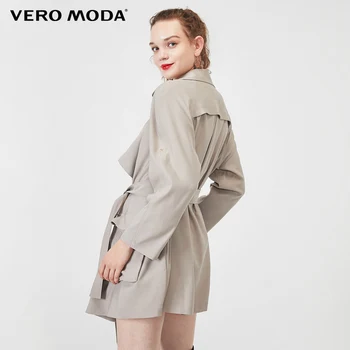 Vero Moda pentru Femei Vintage Simplu, Versatil Talie Trench | 319317505