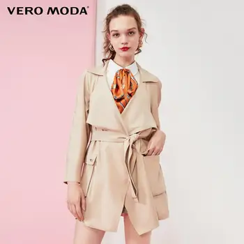 Vero Moda pentru Femei Vintage Simplu, Versatil Talie Trench | 319317505