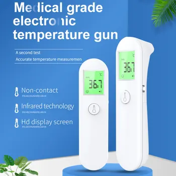 Versiunea în limba engleză Non Contact cu Infrarosu Termometru Trei Culoare de Fundal de Afișare Fruntea copilului Temperatura Instrument