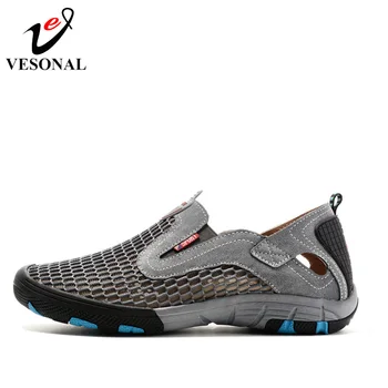 VESONAL de Vară Stil Masculin Plasă Pantofi Pentru Bărbați Adulți Casual Respirabil Lumina mai buna Calitate de Conducere de Mers pe jos Adidași Aluneca Pe Încălțăminte