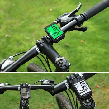 VEST BIKING Calculator pentru Biciclete MTB Drum prin Cablu Ciclism Kilometrajul rezistent la apa Fundal Vitezometru Bicicleta LED Rata Wireless Cronometru