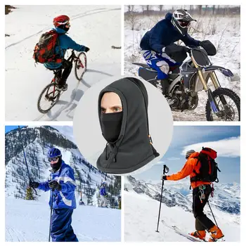 VEST BIKING Iarna Balaclava Thermal Fleece Hood Pălărie de Schi, Ciclism Pălării Moale de Sport în aer liber Acoperă Masca Gât mai Cald Snood