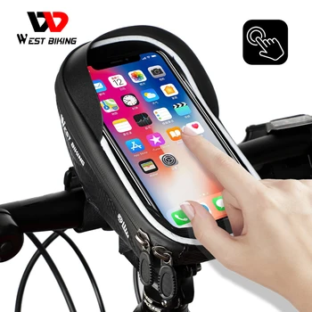 VEST BIKING Impermeabil Sac de Biciclete Cadru de Înaltă Sensibil la Atingere de Ecran de 6.0 inch Telefon în Caz de Ciclism Sac de Fata Tub de Top Saci de Biciclete MTB