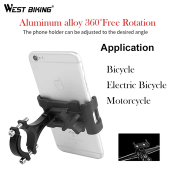 VEST BIKING Universal 4.7-6.5 inch Biciclete Suport de Telefon Rotativ/Non-rotativ Anti-Alunecare de Navigare Rafturi Biciclete Rutier Suport de Telefon