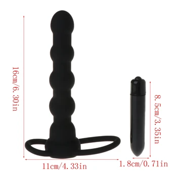 Vibratoare Dubla Penetrare cu Strap-on bile Anale, Dildo-urile din Silicon pentru Penis vibrator Anal fierbinte de vânzare
