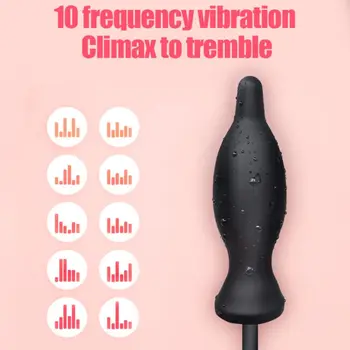 Vibrații Silicon Extinde Gonflabile Anal Plug Corpului-în condiții de Siguranță de Grad Medical Impermeabil Fund jucarii Sexuale pentru barbati Femei si Incepatori