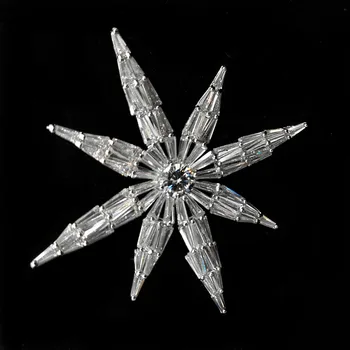 Victorian Antic Clar Rotund de Piatră Bombat Bagheta se Taie CZ Stea cu Șase colțuri Broșe Atomic Star Ace Hexagrama Bijuterii pentru Femei