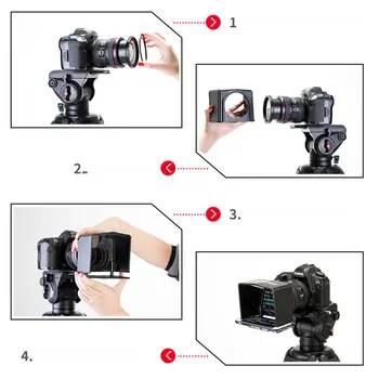 View T1 Prompter Portabil Smartphone Prompter pentru Canon Nikon Sony aparat Foto DSLR Interviu Filmare Video Prompter