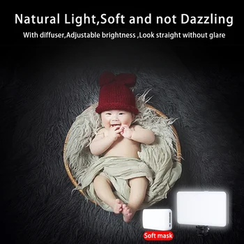 VIJIM VL120 8W 3200K-6500K Ultra-Subțire LED Lumina Video de Buzunar Umple de Lumină Cu Soft-Cutie Difuzor de 6 RGB Filtru de Culoare Rece Pantof