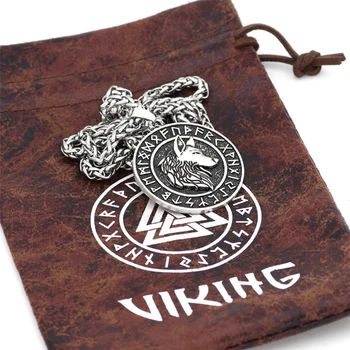 Viking Serie Punk Lup Pandantiv Colier Antic Bijuterii Accesorii De Înaltă Calitate De Metal Lanț De Bărbați Vintage Cadou Dropshipping