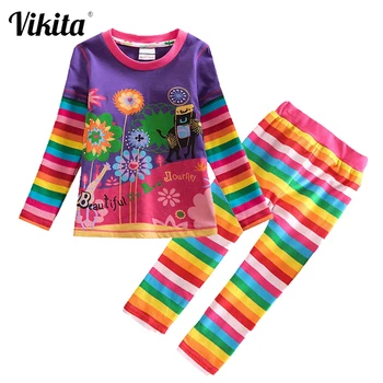 VIKITA Copii Seturi de Îmbrăcăminte Copil Haine Fete Costum Costum Costum Copii T shirt Pantaloni Haine pentru Fete de Îmbrăcăminte Seturi