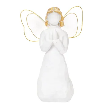 VILEAD 11cm Îngerul Păcii Figurine Ornament Sculptura Artistică Ambarcațiunile de Decor Acasă Chrimas Cadouri Rășină Mucegai Mână-Pictat Figura