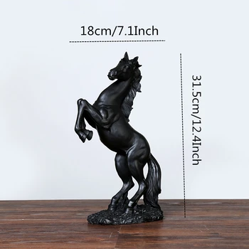 VILEAD 17cm 31.5 cm Rășină Cal Statuie Europa Cal De Succes Norocos Figurine Creative de Animale Ornament Decor Hogar Ambarcațiuni