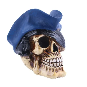 VILEAD Marinar Cap de Craniu Cu Capac Albastru Petrecere de Halloween Acasă Decorare Abstract Sculpturi Schelet Bar de Cafea Craniu Ornament