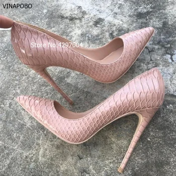 Vinapobo Sexy black Snake linii de înaltă tocuri Femei Pompe de mare de moda Doamnelor Alunecare pe Tocuri ascuțite toe pantofi de nunta Femeie