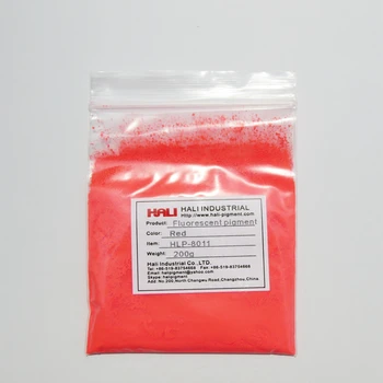 Vinde pigment fluorescent, de culoare rosu aprins pulberi, culori neon, pudra fluorescentă,1lot=200gram HLP-8011 roșu, transport gratuit
