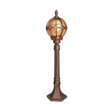 Vintage 1 Metru Stâlp de Înaltă în aer liber Gazon Lampă,European Lampa de Gradina cu Glob de Sticlă Umbra,rezistent la apa Alee Alee de Iluminat