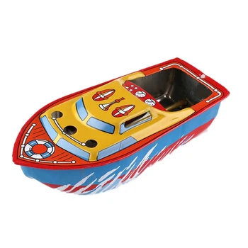 Vintage Abur Alimentat Lumânare Barca de Fier Clockwork Jucărie de Învățământ pentru Copii Colectie mare decor acasă sau o petrecere interesantă jucărie