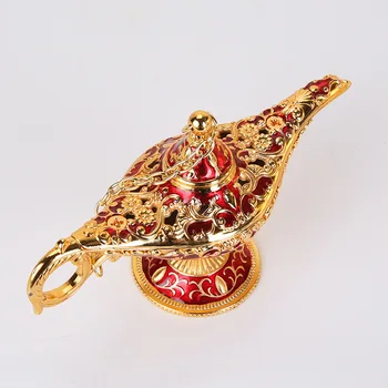 Vintage Ceai Oală Ala Ddin Lampa Placat Cu Aur De Ambarcațiuni De Lux Cadouri Decor Acasă