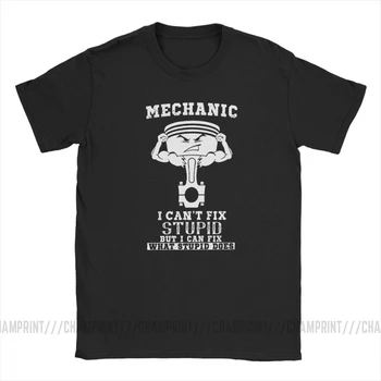 Vintage Mecanic nu Pot Repara Stupide T-Shirt pentru Barbati din Bumbac Tricouri Auto Reparatii Inginer Maneca Scurta Prezente Haine