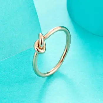 Vintage Nod Inele din Oțel Inoxidabil de culoare de Aur Mini Ring Moda Ciolan Inele Pentru Femei Bijuterii de Nunta
