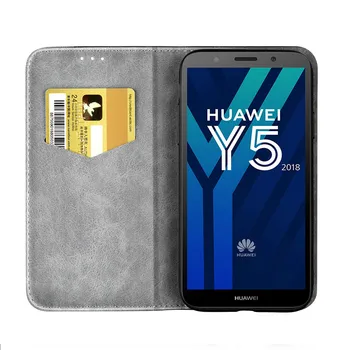 Vintage Piele Flip Caz de Telefon Pentru Huawei Y5 2019 Y 5 Lite 2018 Y6 Prim-2019 Onoare 8A 7A Pro P20 Pereche 20 Lite Sloturi pentru Carduri de Acoperire