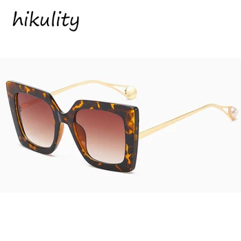 Vintage print leopard pătrat ochelari de soare pentru femei 2020 noua moda supradimensionate ochi de pisica aliaj ochelari de soare femei elegante, ochelari de