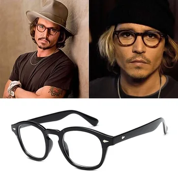 Vintage rotund negru bărbați ochelari 2020 noua moda nit obiectiv clar pentru femei ochelari transparente ochelari de Johnny Depp nuante