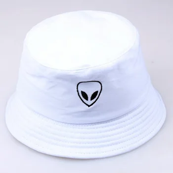 Vintage Străin Broderie Pescar Pălărie Femei Barbati Solid De Culoare Moda Simplu Hip Hop Bumbac Palarie De Soare Găleată Cu Capac În Aer Liber