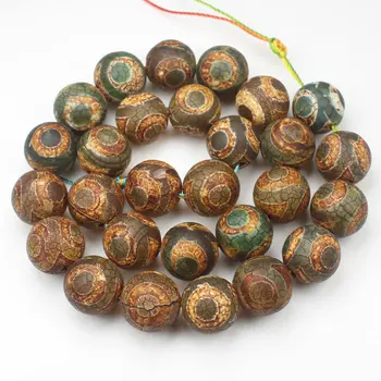 Vintage Tibet Dzi Agat Maro Verde Margele Rotunde 6-14mm ,Pentru a face Bijuterii, poate amestecat en-gros!
