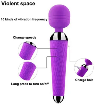 Violente spațiu 10 Viteze Vibratoare pentru femei baghetă Magică Iepure vibratoare jucarii Sexuale pentru femei Vibrador Anal plug jucării Erotice Gode