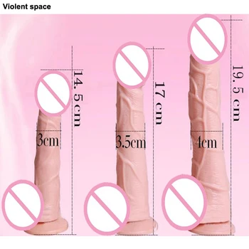 Violente spațiu ventuza Vibrator realist jucarii Sexuale pentru femei Curea pe vibrator pentru femei laba Consoladores Penis Gode enorme