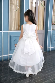 Violet/Alb fata rochie de Flori pentru nunta Elegant final Rochie de Vara Fete Printesa Rochie Tutu Aniversare pentru Copii haine 4-14Y