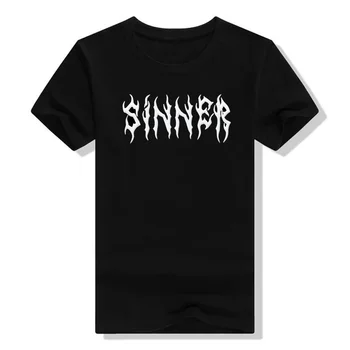 VIP HJN Păcătos Scrisoarea Imprimate Harajuku Hipster Punk Stil Unisex T-Shirt Stil de Stradă Casual Cool Grunge Femei Tee