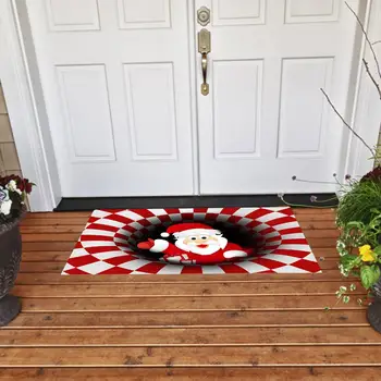 Vizuale 3D Vortex Iluzii Optice Anti-Alunecare Floor Mat Covor de Crăciun Preș Dormitor, Camera de zi Canapea Decor de Crăciun