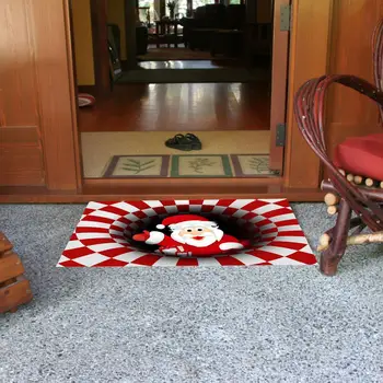 Vizuale 3D Vortex Iluzii Optice Anti-Alunecare Floor Mat Covor de Crăciun Preș Dormitor, Camera de zi Canapea Decor de Crăciun