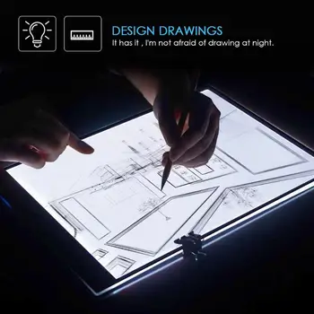VKTECH Digital Tableta Grafica A4 cu LED-uri de calibrare Artist Subțire de Artă Stencil Desen Bord, Caseta de Lumina Contur Scris Tabletă