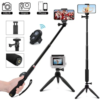 VODOOL 3 in1 Pliabil Bluetooth Selfie Stick-ul de 360 de Grade de Rotație Portabil Smartphone Monopod pentru Live Video cu Telecomanda
