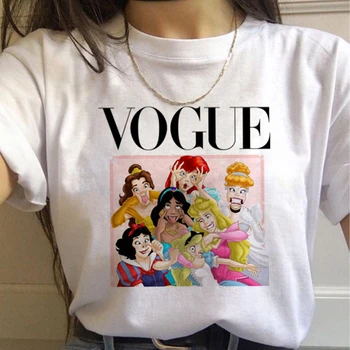 Vogue Printesa Harajuku Tricou Femei 90 Grafic Ullzang Funny T-shirt Stil coreean Desene animate Tricou de Moda de Top Drăguț Teuri de sex Feminin
