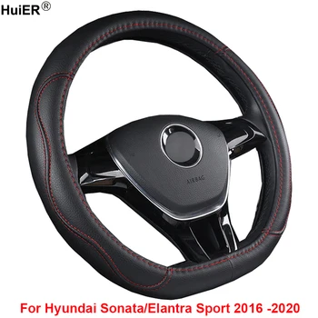 Volan masina se Acoperă D Forma din Piele PU Pentru Hyundai Sonata Elantra Sport 2016 2017 2018 2019 2020 Non-alunecare Auto Styling