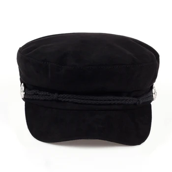 VORON new navy Capac Pălărie de sex Feminin Pălării de Iarnă Pentru Femei, Bărbați, Femei Armata Militar Pălărie de lână Vizor Capac Negru Pălărie de Marinar Os de sex Masculin