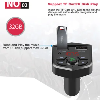 VR robot Bluetooth Transmițător FM Modulator Wireless Handsfree Car Kit-5V 3.1 a Dual USB Încărcător Adaptor Audio Auto MP3 Player