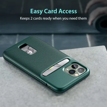 VSH Caz pentru iPhone 11 Pro Max Card Caz Portofel de Brand Green Business TPU PC-ul Cardului Protecție Acoperă pentru iPhone 2019 11pro