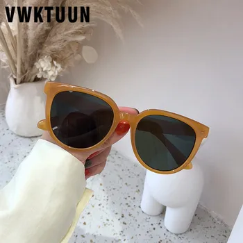 VWKTUUN de Lux ochelari de Soare Femei Vintage Rotund ochelari de Soare Bomboane de Culoare Ochelari de Soare Pentru Barbati Ochi de Pisica Nou ochelari de Soare