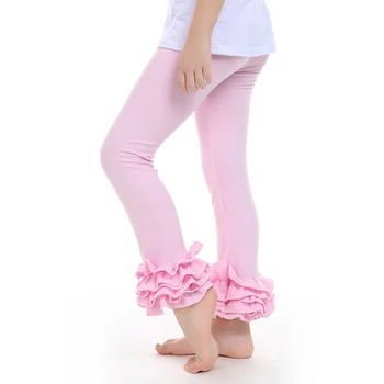 VÂNZARE! 21 Stiluri Triple Cireasa Zburli Jambiere Moale Confortabil Pantaloni De Bumbac Pentru Copii Fete Copii Copilul Solid Pantaloni Codrin